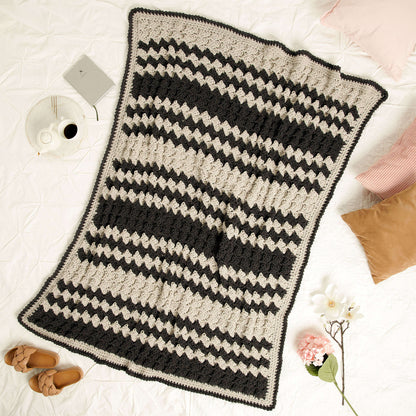 Bernat Alternating Texture Stitch Crochet Blanket Crochet Blanket made in Bernat Forever Fleece yarn