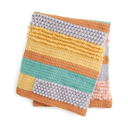 Crochet Blanket made in Bernat Forever Fleece yarn