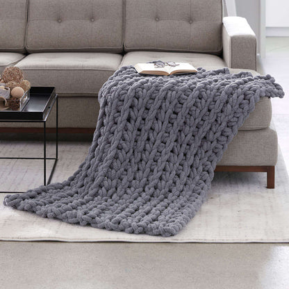 Bernat Big Ridge Crochet Throw Crochet Blanket made in Bernat Blanket Extra Thick yarn