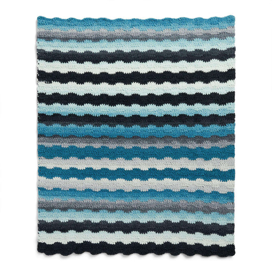 Crochet Blanket made in Bernat Blanket Perfect Phasing Yarn