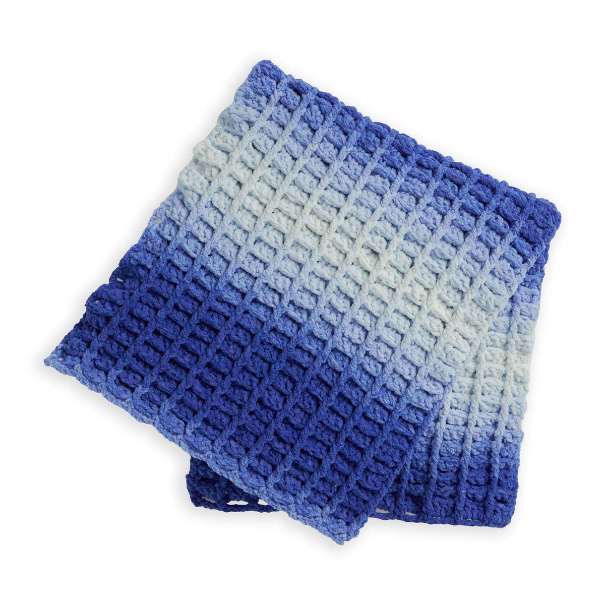 Crochet Blanket made in Bernat Blanket Perfect Phasing yarn