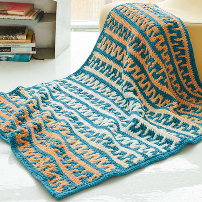 Bernat Meandros Mosaic Crochet Blanket Crochet Blanket made in Bernat Blanket Perfect Phasing yarn