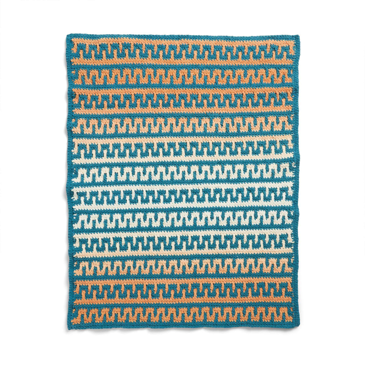 Crochet Blanket made in Bernat Blanket Perfect Phasing yarn