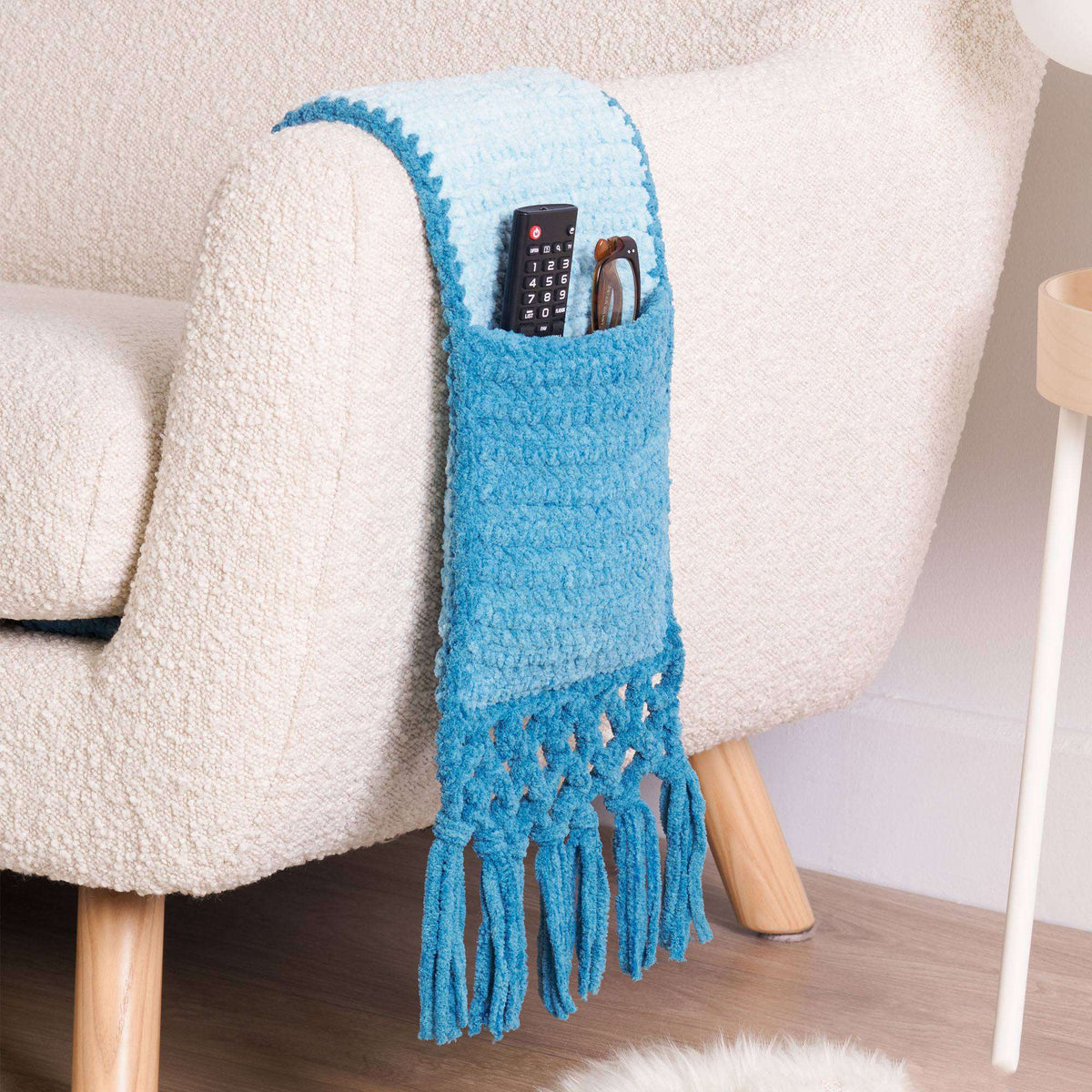 Crochet Blanket made in Bernat Blanket Perfect Phasing yarn