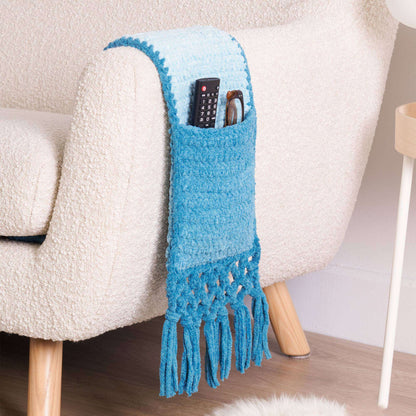 Bernat Crochet Slim Sofa Caddy Crochet Blanket made in Bernat Blanket Perfect Phasing yarn
