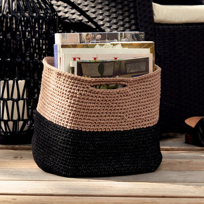 Bernat Handy Crochet Basket Crochet Basket made in Bernat Maker Outdoor yarn