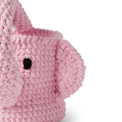 Bernat Crochet Elephant Basket Crochet Basket made in Bernat Baby Blanket yarn