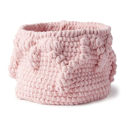Bernat Crochet Bobble Border Basket Crochet Basket made in Bernat Blanket yarn