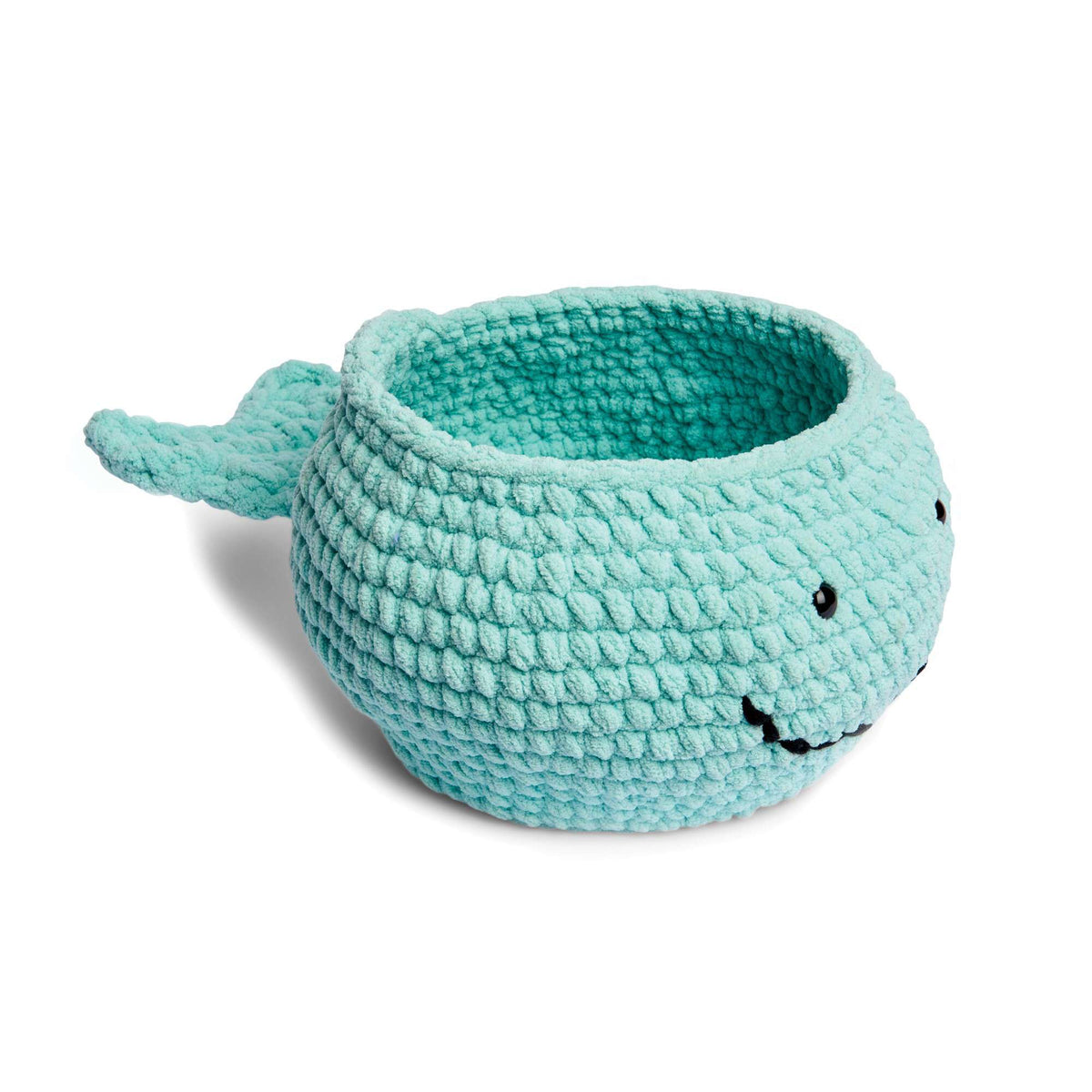 Crochet Basket made in Bernat Baby Blanket yarn