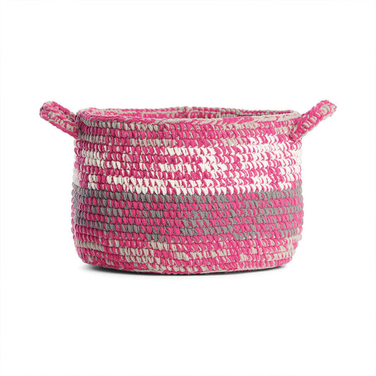 Crochet Basket made in Bernat Blanket O'Go yarn