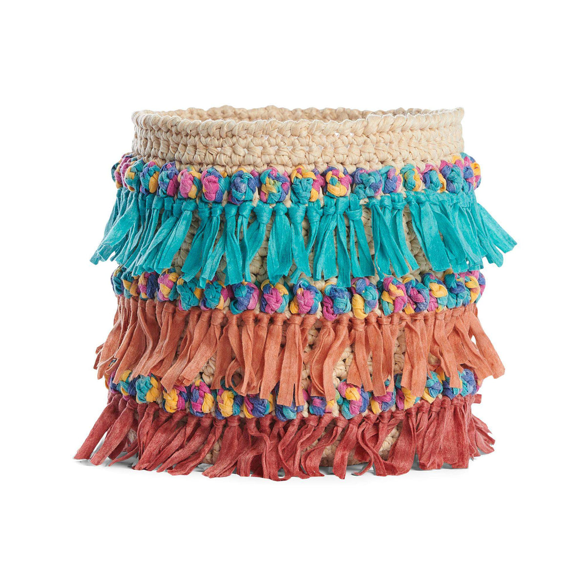 Crochet Basket made in Bernat Suede-ish yarn