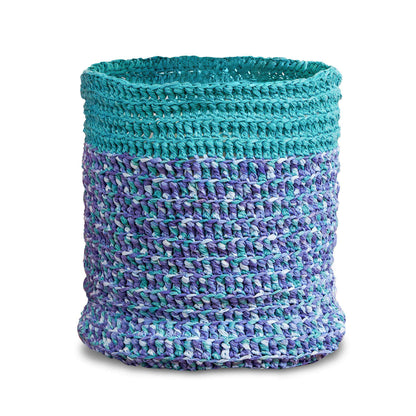 Bernat Crochet Large Plant Pot Basket Crochet Basket made in Bernat Suede-ish yarn