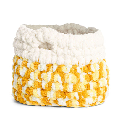 Bernat Sunrise Crochet Basket Crochet Basket made in Bernat Blanket Extra Thick yarn