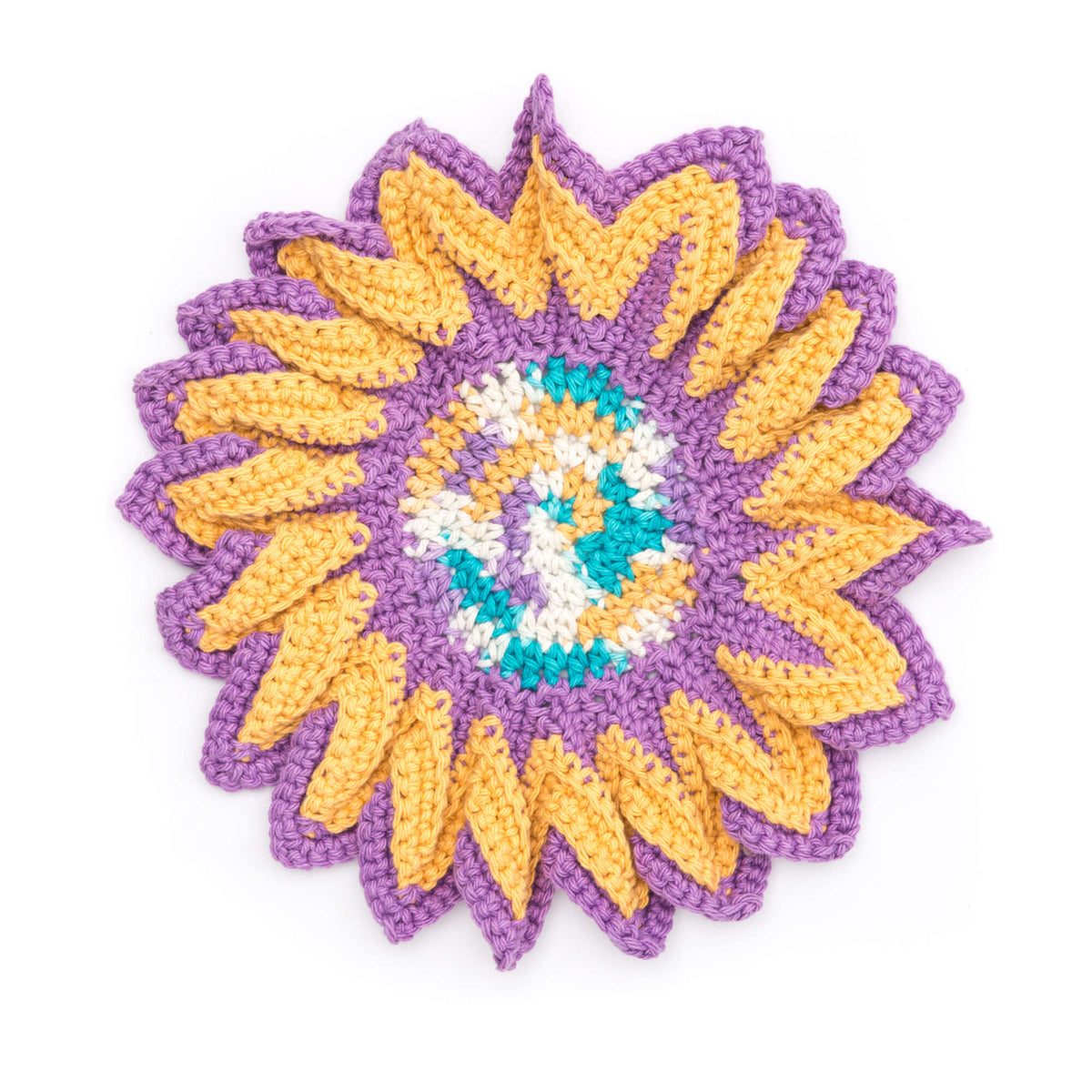Crochet Dishcloth made in Bernat Handicrafter Cotton yarn