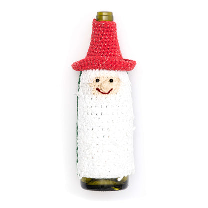 Bernat Crochet Gnome for the Holidays Wine Bottle Cozy Crochet Holiday made in Bernat Handicrafter Cotton yarn