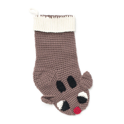 Bernat Crochet Reindeer Stocking Crochet Holiday made in Bernat Super Value yarn