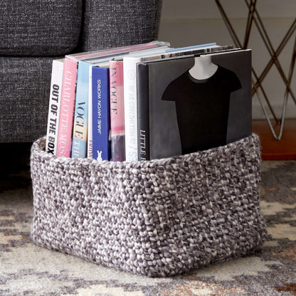Bernat Rectangular Crochet Basket Crochet Interior Décor made in Bernat Colorwhirl yarn