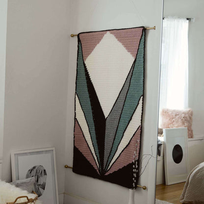 Bernat Deco Crochet Tapestry Crochet Wall Hanging made in Bernat Roving yarn