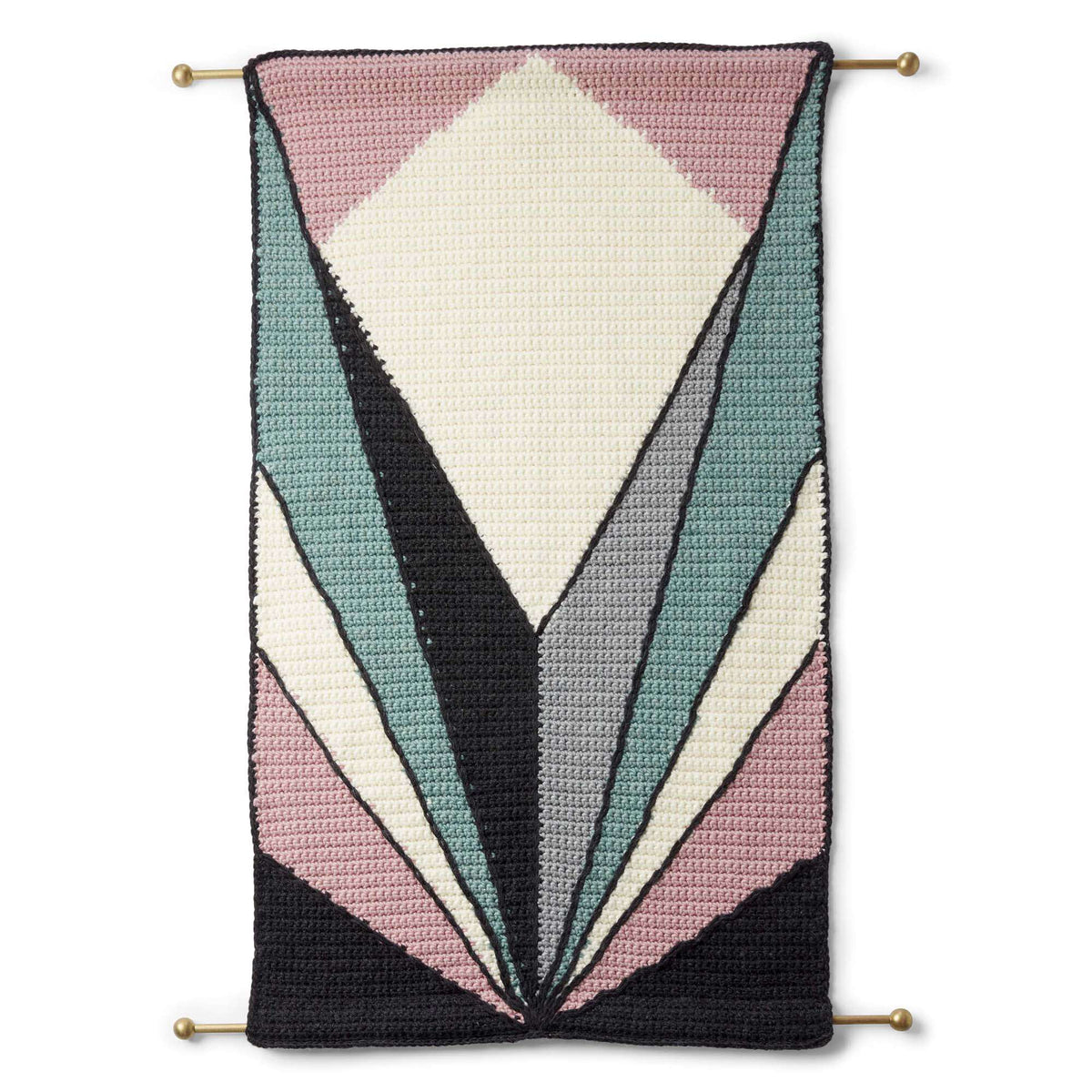 Crochet Wall Hanging made in Bernat Roving yarn