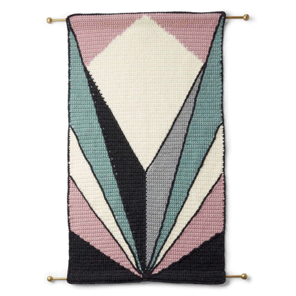 Bernat Deco Crochet Tapestry Crochet Wall Hanging made in Bernat Roving yarn