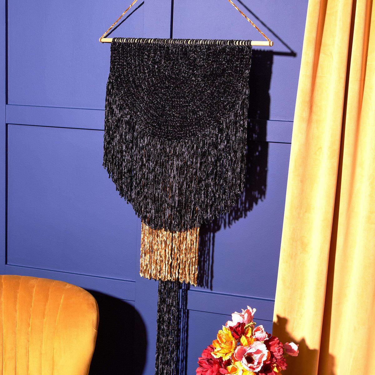 Crochet Wall Hanging made in Bernat Velvet yarn