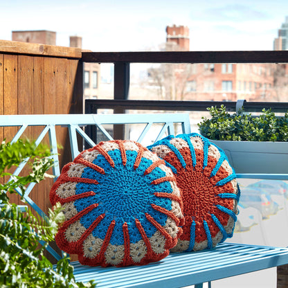 Bernat Full Circle Crochet Pillow Crochet Pillow made in Bernat Super Value yarn