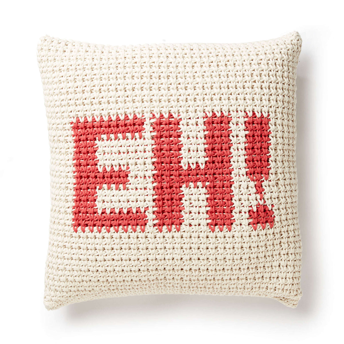 Crochet Pillow made in Bernat Maker Home Dec yarn