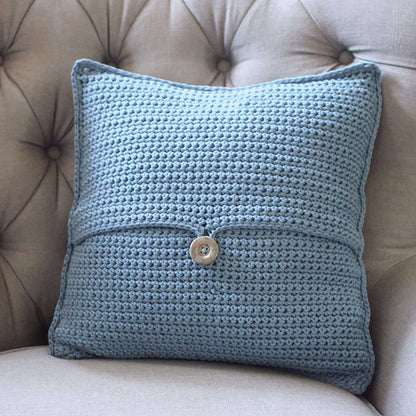 Bernat Crochet Reversible Spike Stitch Pillow Cover Crochet Pillow made in Bernat Maker Home Dec yarn