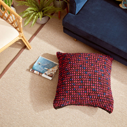 Bernat Crochet Granite Stitch Floor Cushion Crochet Pillow made in Bernat Blanket yarn