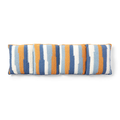Bernat Crochet Floor Pillow Lounger Crochet Pillow made in Bernat Blanket yarn