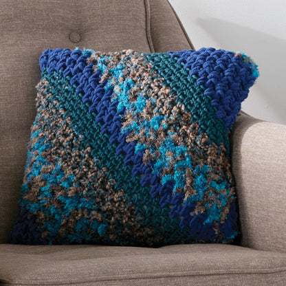 Bernat Corner to Corner Crochet Pillow Crochet Pillow made in Bernat Home Bundle yarn