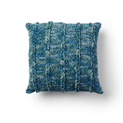 Bernat Braidy Bunch Crochet Pillow Crochet Pillow made in Bernat Crushed Velvet yarn