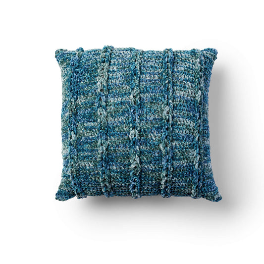 Crochet Pillow made in Bernat Crushed Velvet yarn