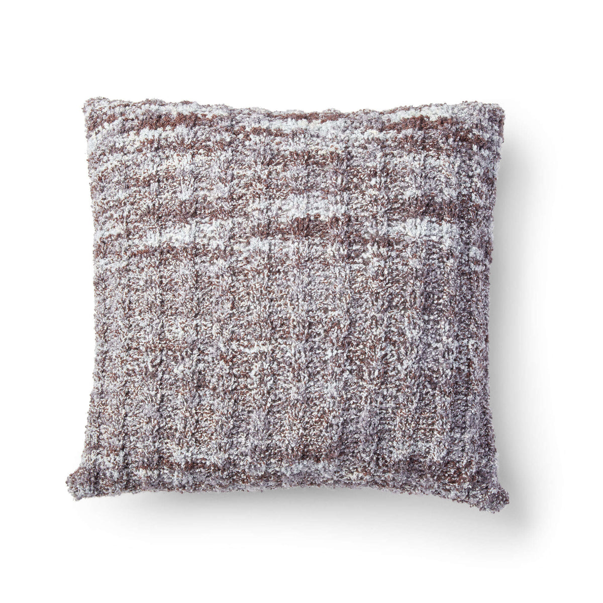Knit Pillow made in Bernat Tweedie yarn