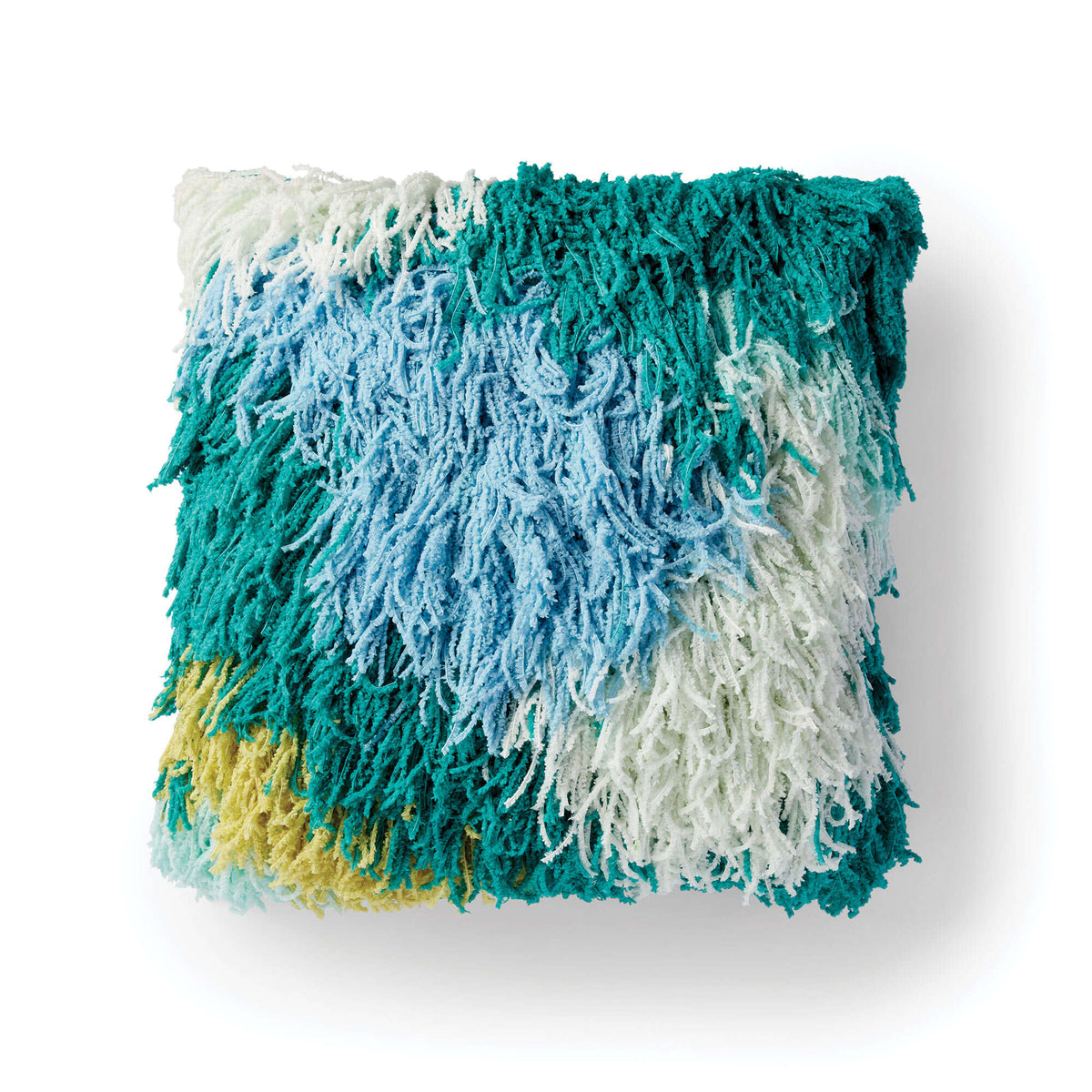 Crochet Pillow made in Bernat Blanket Breezy yarn