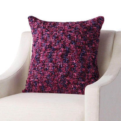 Bernat Basketweave Crochet Pillow Crochet Pillow made in Bernat Crushed Velvet yarn