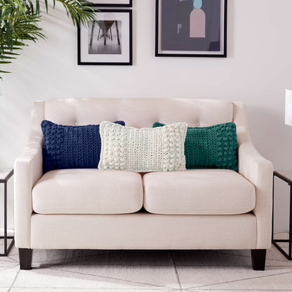 Bernat Ending with a Bobble Crochet Pillow Set Crochet Pillow made in Bernat Blanket yarn