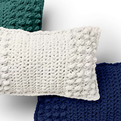 Bernat Ending with a Bobble Crochet Pillow Set Crochet Pillow made in Bernat Blanket yarn