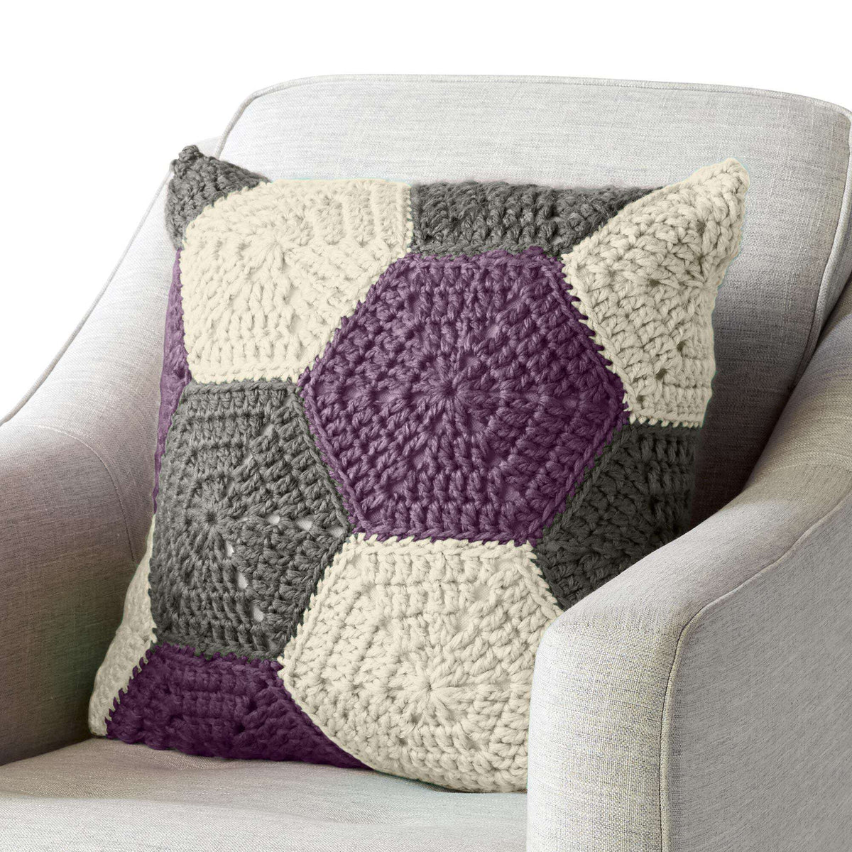 Crochet Pillow made in Bernat Softee Chunky yarn