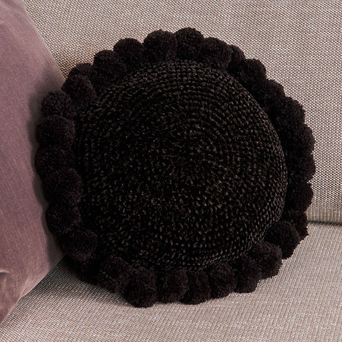 Crochet Pillow made in Bernat Velvet yarn