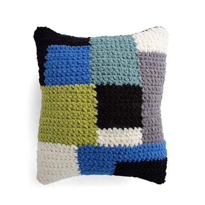 Bernat Blocked Out Crochet Pillow Crochet Pillow made in Bernat Blanket O'Go yarn