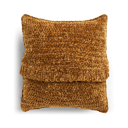 Bernat Oh the Drama Crochet Pillow Crochet Pillow made in Bernat Velvet Twist yarn
