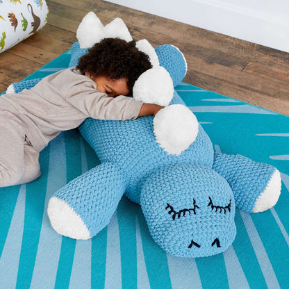 Bernat Snug-O-Saurus Crochet Body Pillow Crochet Pillow made in Bernat Baby Blanket yarn