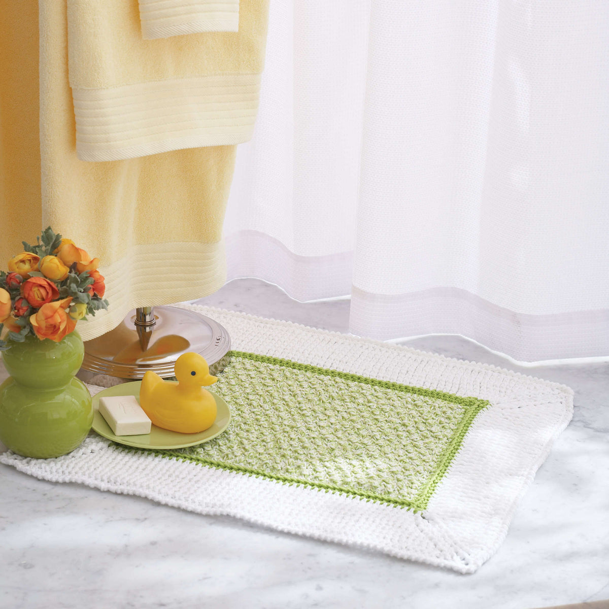 Crochet Rug made in Bernat Handicrafter Cotton yarn