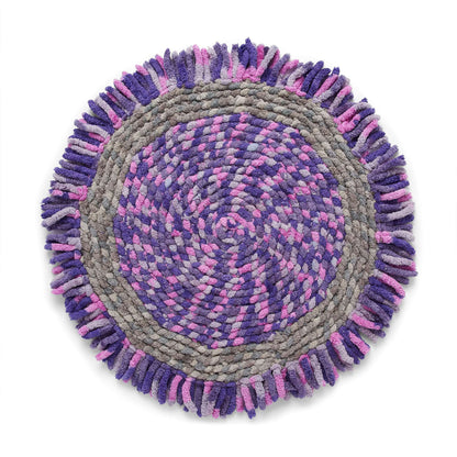 Bernat Round and Round Crochet Color Block Rug Crochet Rug made in Bernat Blanket Extra Thick yarn