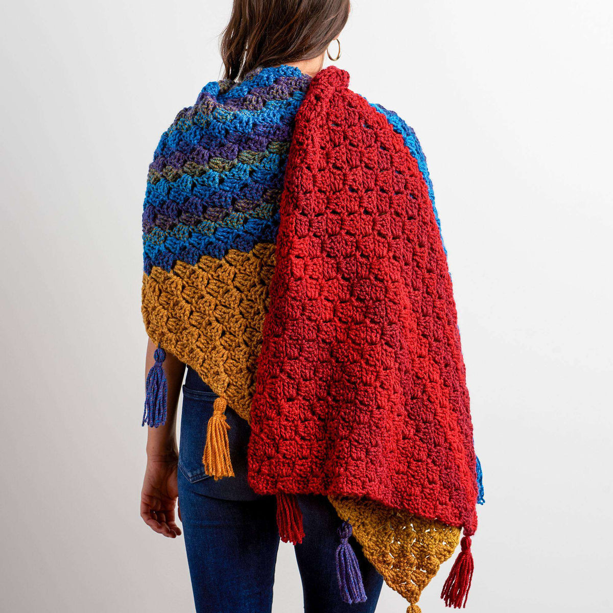 Crochet Blanket made in Bernat Wavelength yarn