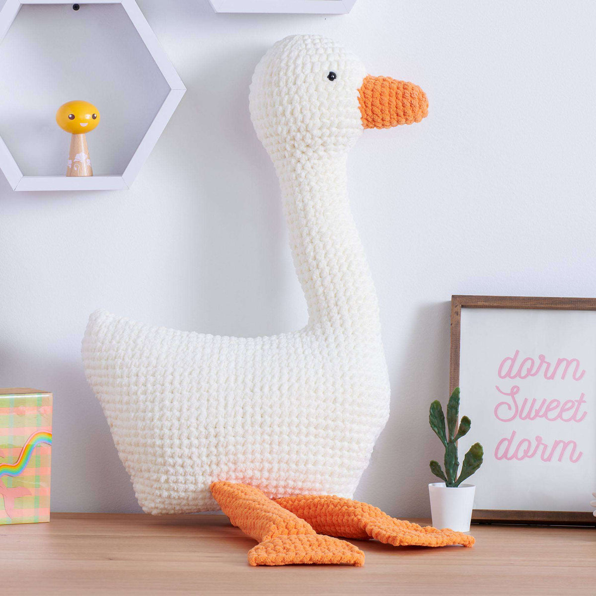 Silly Goose To Crochet made using Bernat yarn