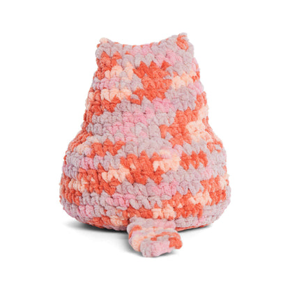 Bernat Crochet Pear Bottom Cat Crochet Toy made in Bernat Blanket yarn