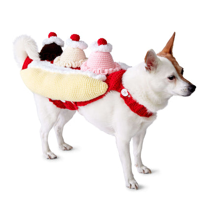 Bernat That's Bananas! Crochet Dog Coat L