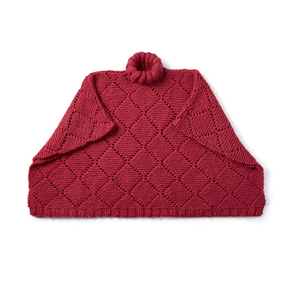 Bernat Garter Lace Knit Poncho Knit Poncho made in Bernat Roving yarn